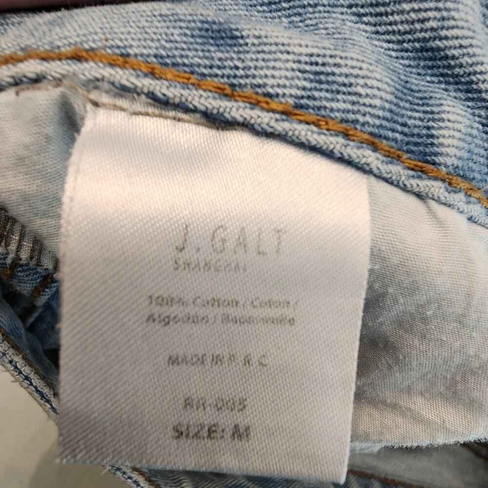 John Galt Brandy Melville Denim Jeans SZ Medium Raw Hem Light Wash - Picture 5 of 8